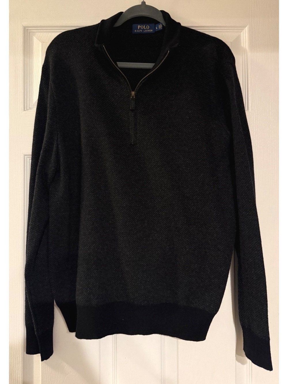 Polo Ralph Lauren 100% Merino Wool Quarter-Zip Sweater Size L
